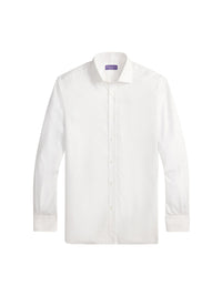 Wrinkle-resistant twill shirt - White