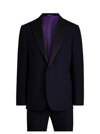 Smoking Gregory revers crantés en laine - Navy