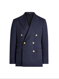 Blazer Gregory en sergé à revers cranté - Navy