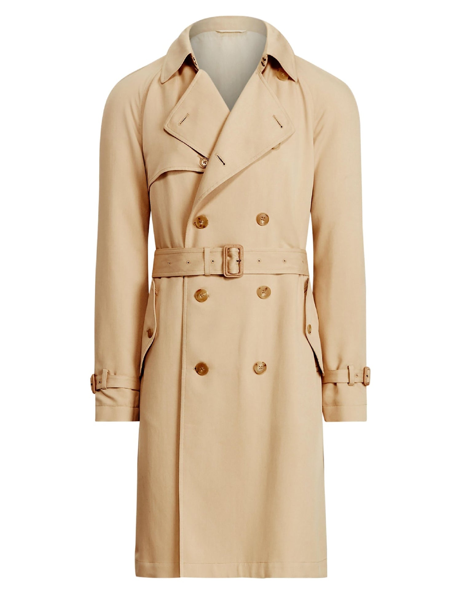Trench-coat hydrofuge en soie - Tan