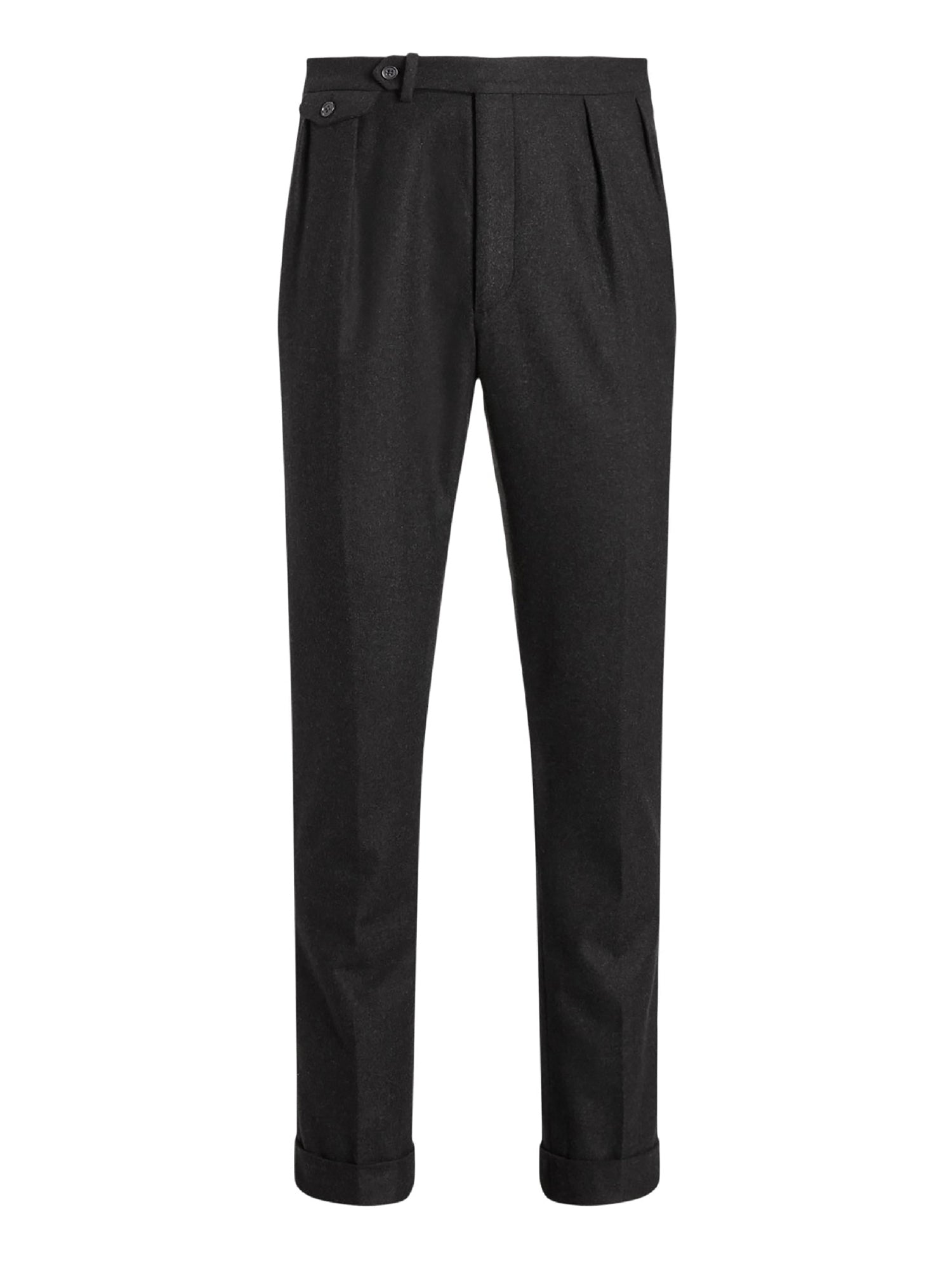 Gregory wool flannel trousers - Charcoal
