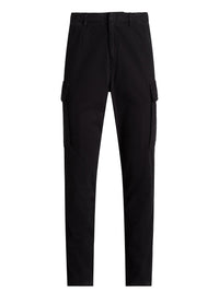 Stretch cotton cargo trousers - Polo Black