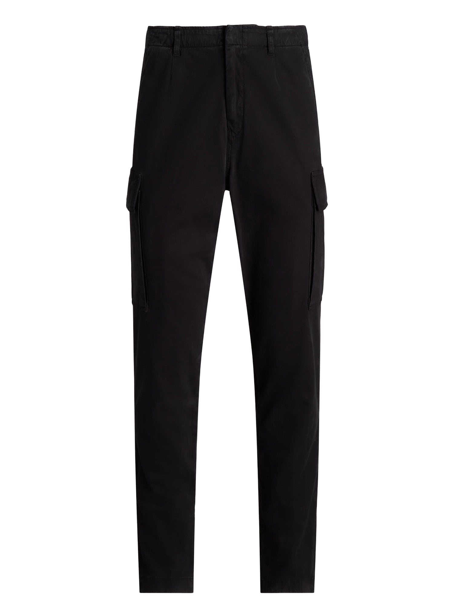 Stretch cotton cargo trousers - Polo Black