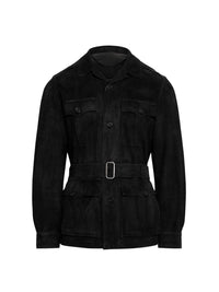 Belted suede jacket - Polo Black