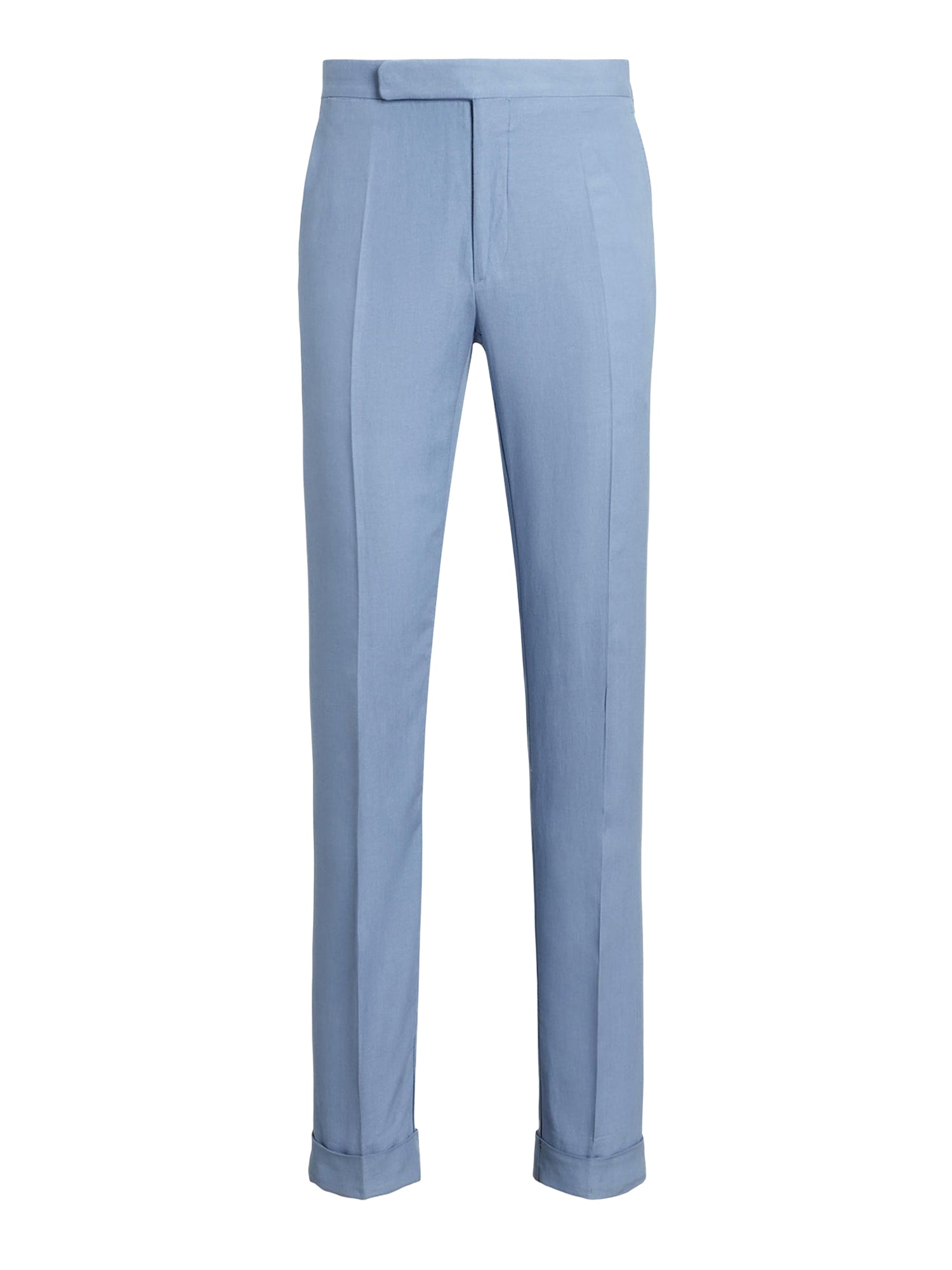 Pantalon Gregory fait main en soie et lin mélangé - Infinity Blue