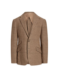Kent suit jacket in linen - Brown & Tan
