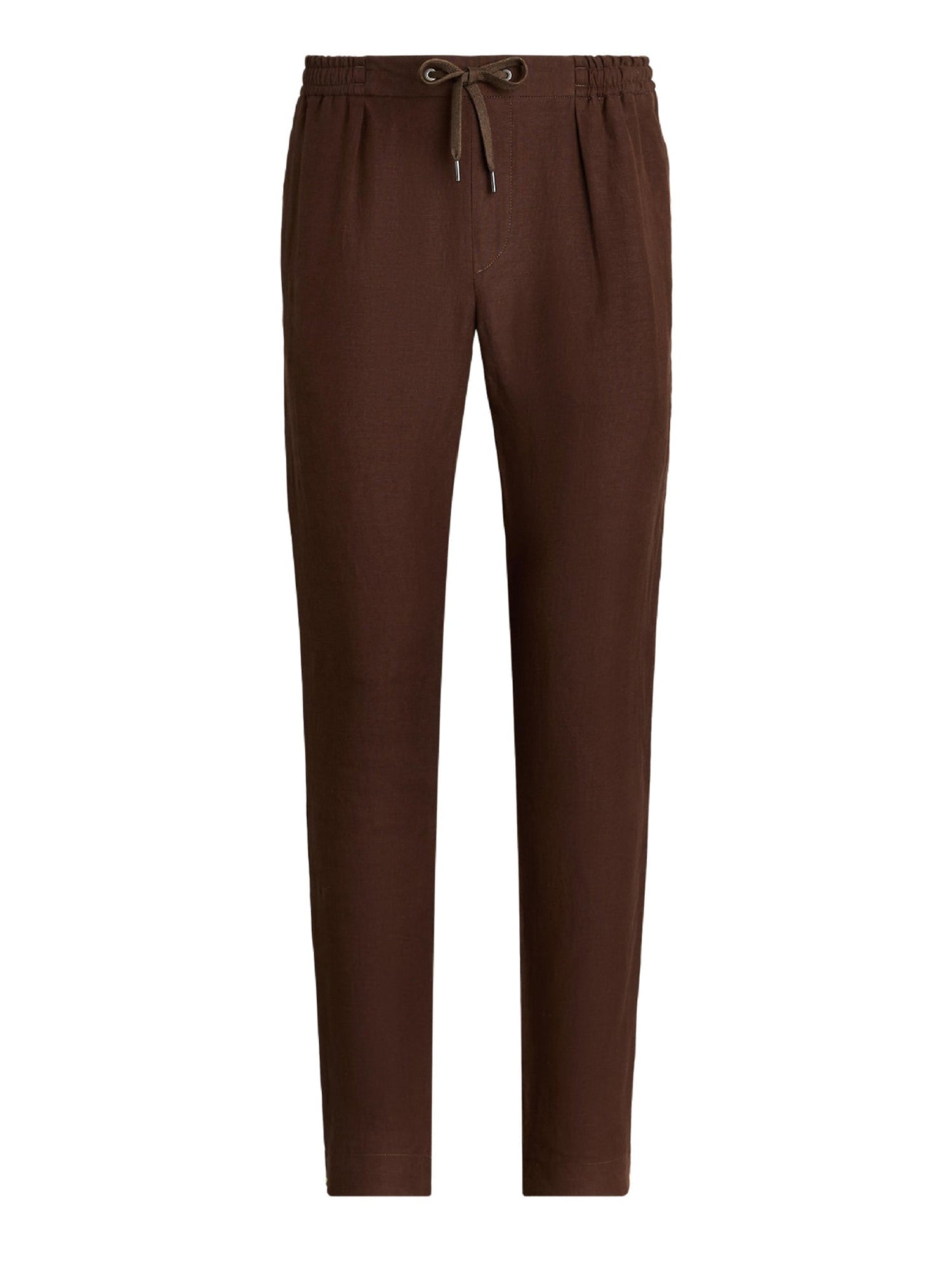 Pantalon en soie et lin mélangé - Luggage Brown
