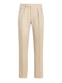 Gregory handmade silk trousers - Light Tan
