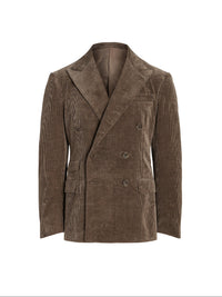 2pcs / NEW // DARK TAUPE HEATHER SPORTCOAT DOUBLE BREASTED KDB6BP
