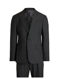 Costume Kent prince-de-galles en laine - Charcoal & Dark Grey