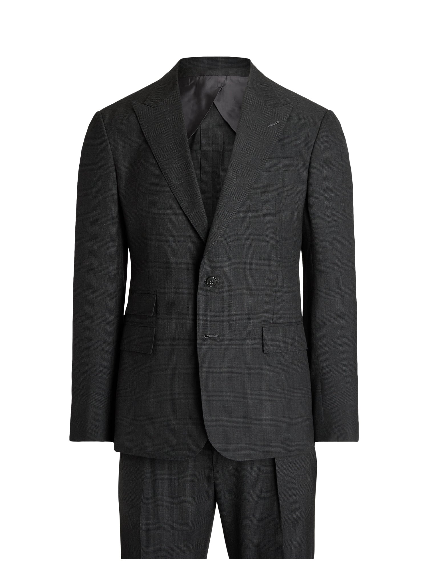 Costume Kent prince-de-galles en laine - Charcoal & Dark Grey