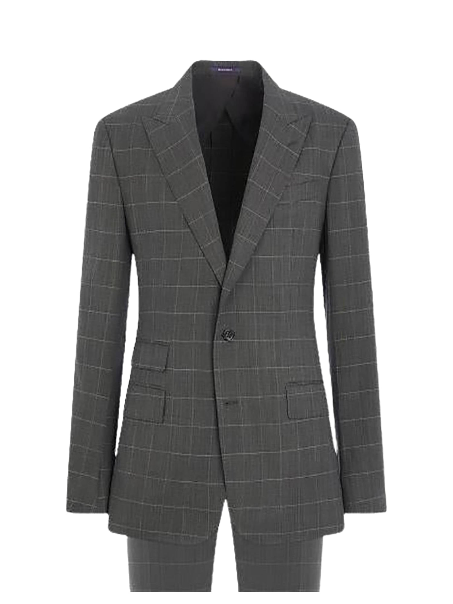 Hand-made Kent partridge-eye wool suit - Charcoal