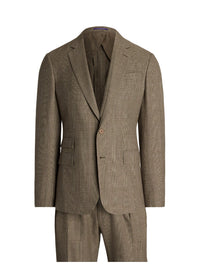 Costume Kent prince-de-galles en laine - Tan, Brown With Purple Deco