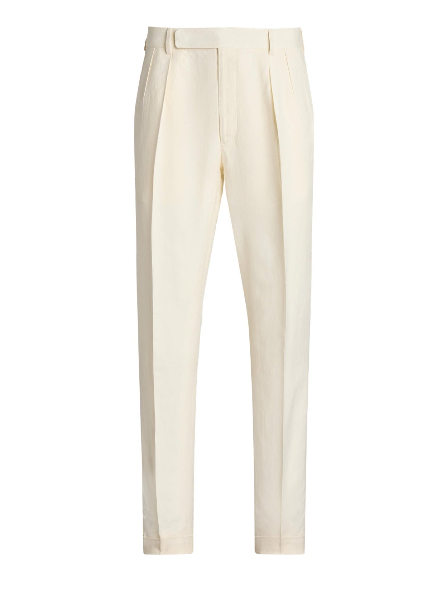 Pantalon de costume en lin et soie mélangé - Classic Cream