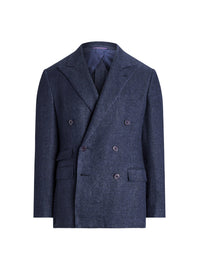 Veste Kent à chevrons en lin - Navy