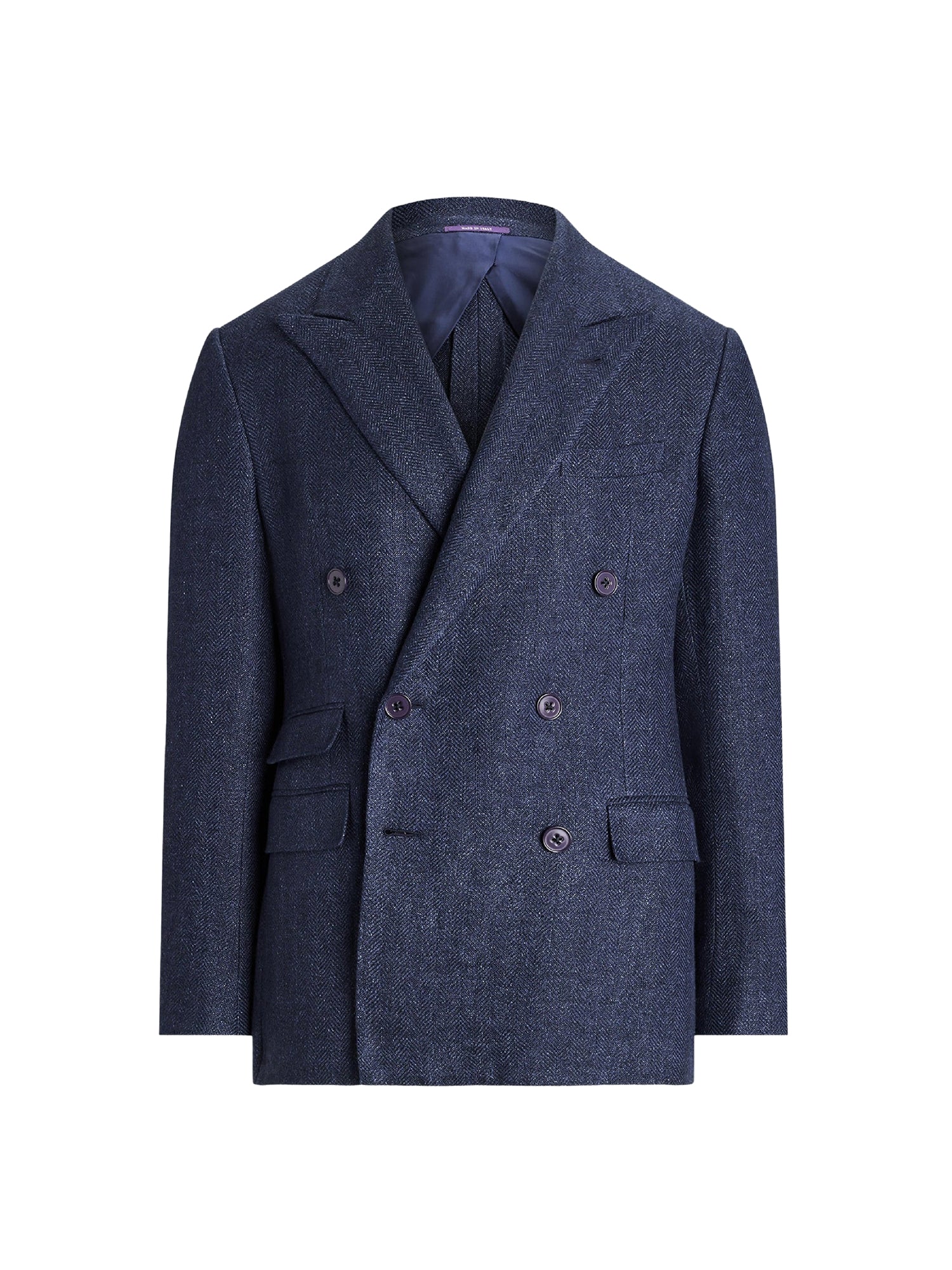 Veste Kent à chevrons en lin - Navy