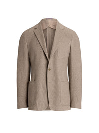 Veste Hadley en laine et soie mélangée - Taupe Melange