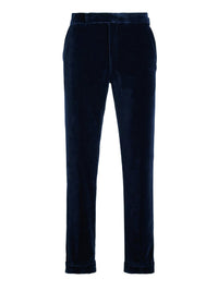 Gregory velvet trousers - Pageant Blue