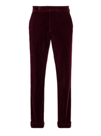Pantalon Gregory en velours - Dark Maroon