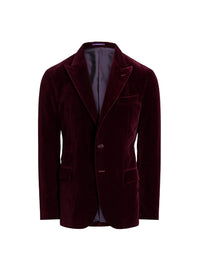 Veste Kent en velours - Dark Maroon