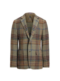 Blazer Kent écossais en laine - Sage, Brown, Tan & Multicolore
