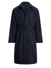 Trench-coat balmacaan rangeable en laine - Navy