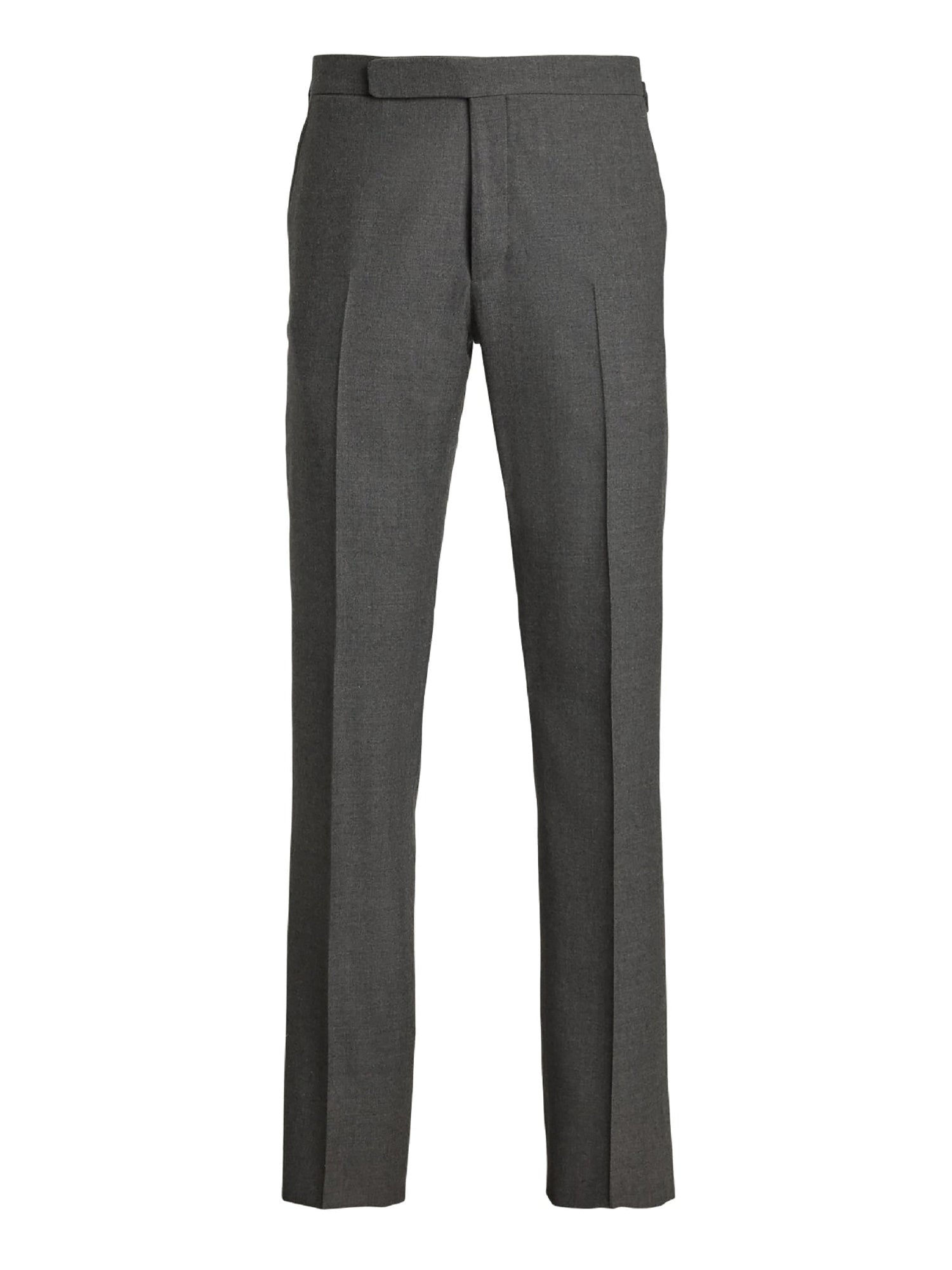 Gregory wool flannel trousers - Medium Grey Heather