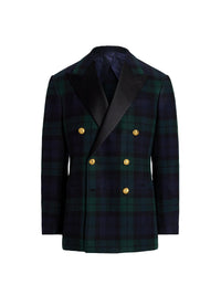 Veste smoking Kent en cachemire - Blackwatch