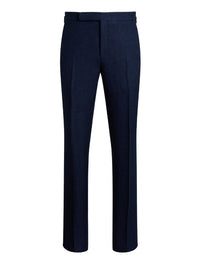 Gregory dress trousers in linen - Navy
