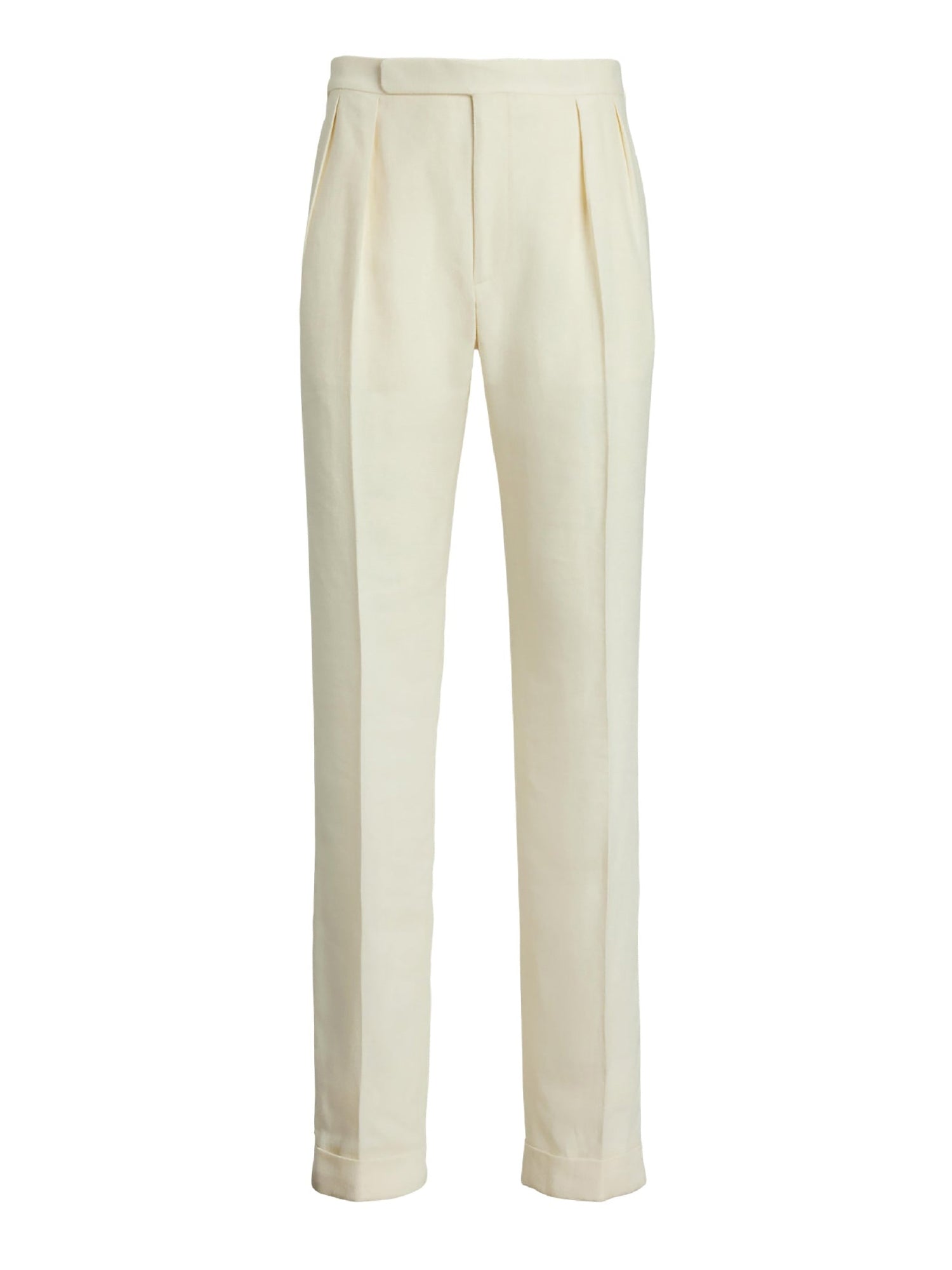 Pantalon de costume Gregory en soie et lin mélangé - Classic Cream