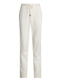 Stretch satin trousers - Deckwash White