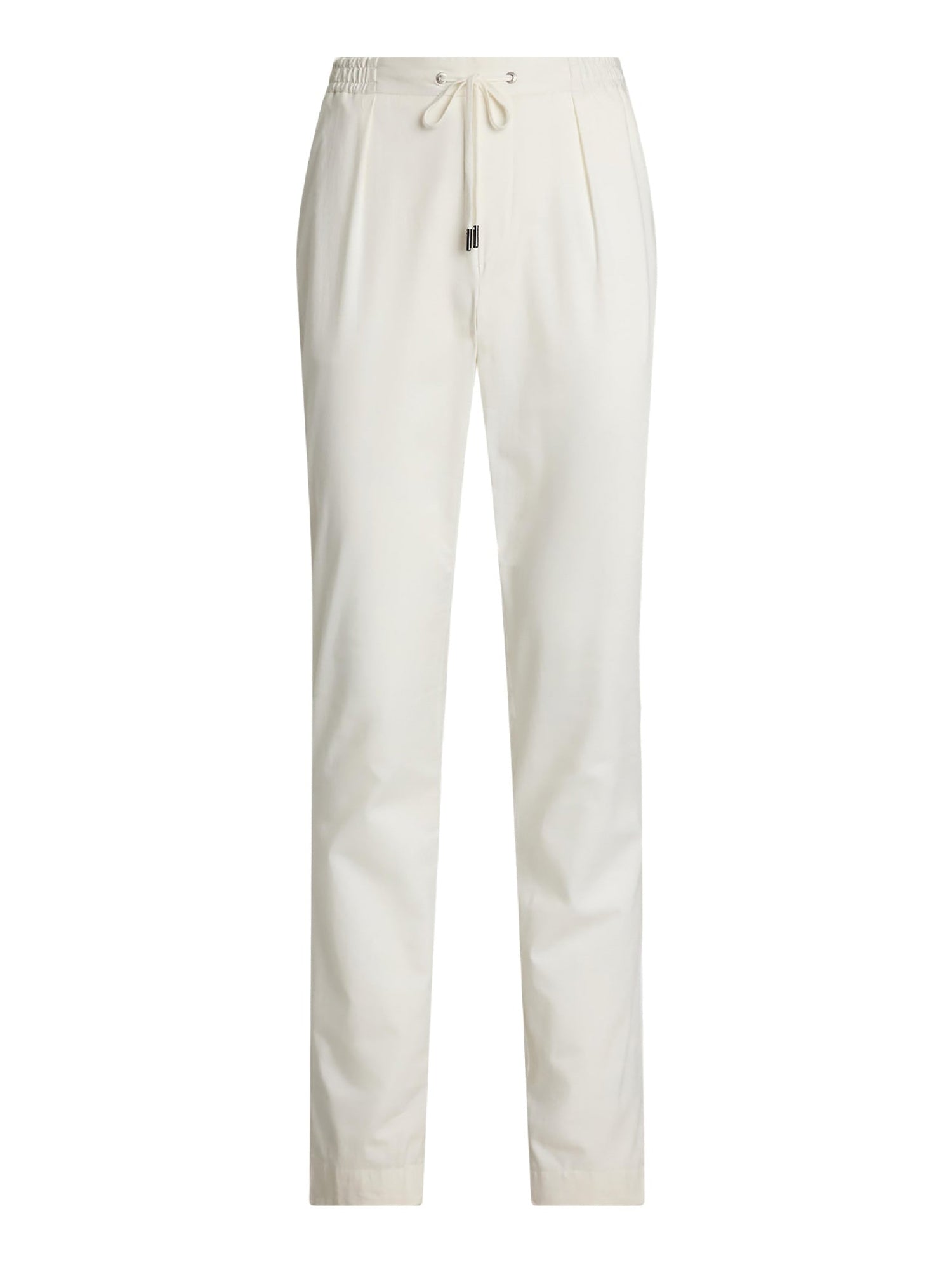 Stretch satin trousers - Deckwash White