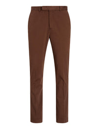 Pantalon chino stretch slim fait main - Chestnut Brown
