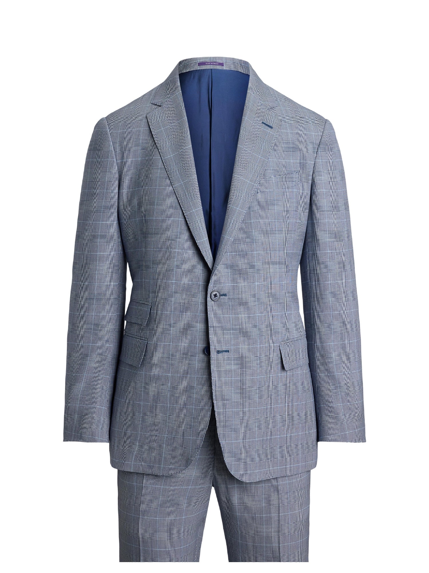 Costume Kent prince-de-galles en laine - Navy, Cream With Light Blue Oc