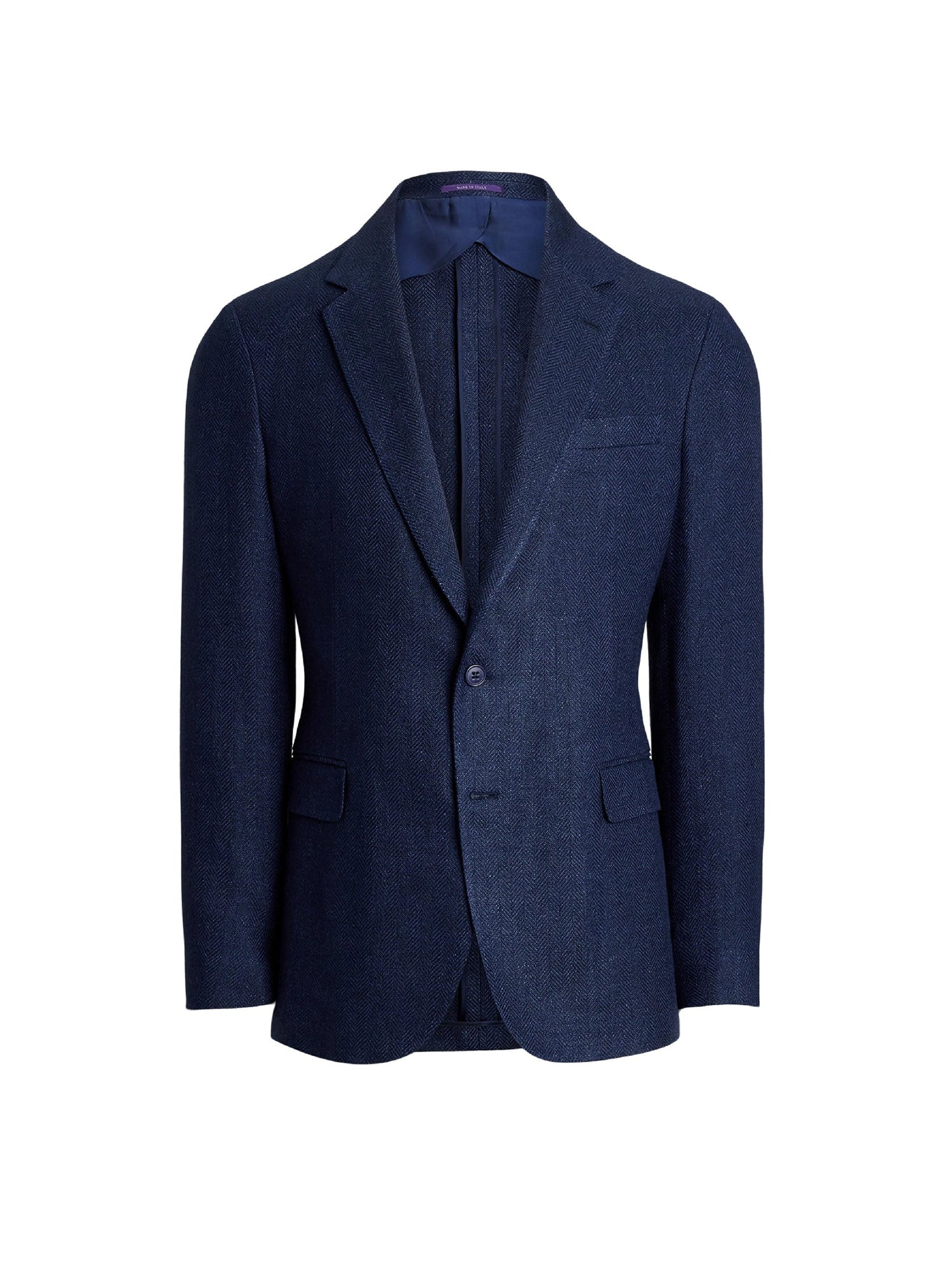 Hadley herringbone linen jacket - Navy