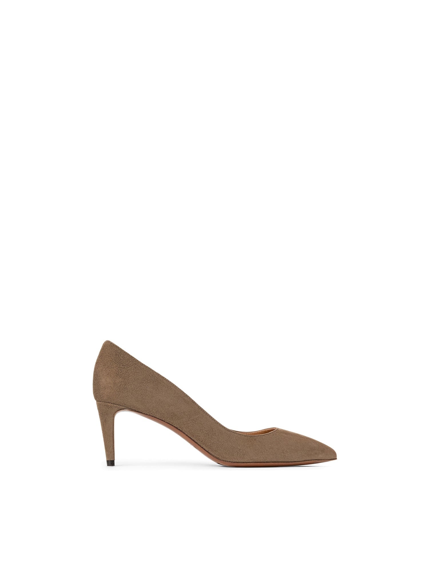 Escarpins Dinah 60 en cuir velours - Taupe