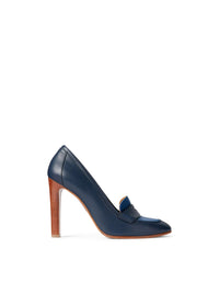 Escarpins Ceferina 100 en cuir - Marine Navy & Medium Blue