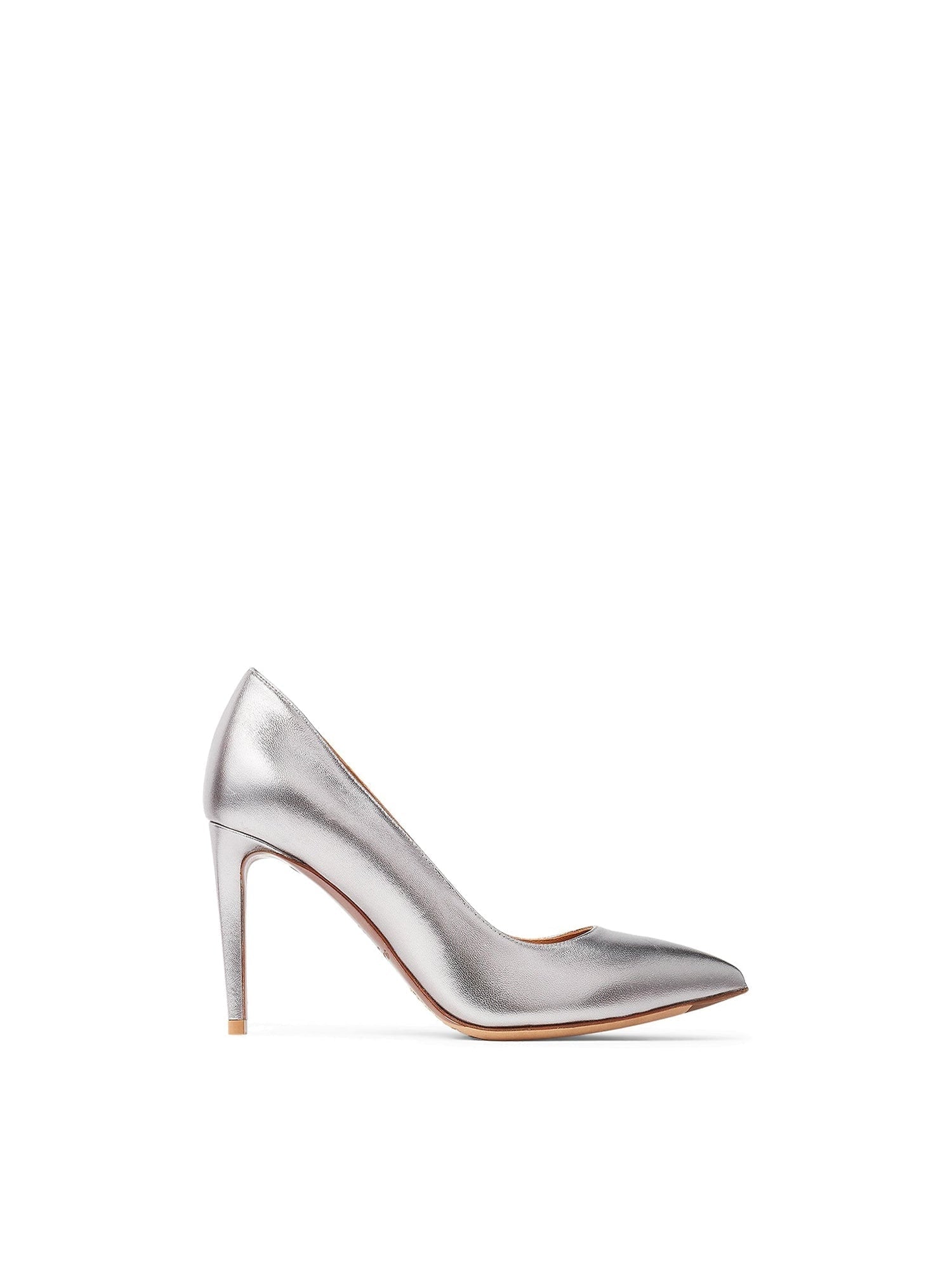 Armissa 100 pumps in metallic leather - Steel