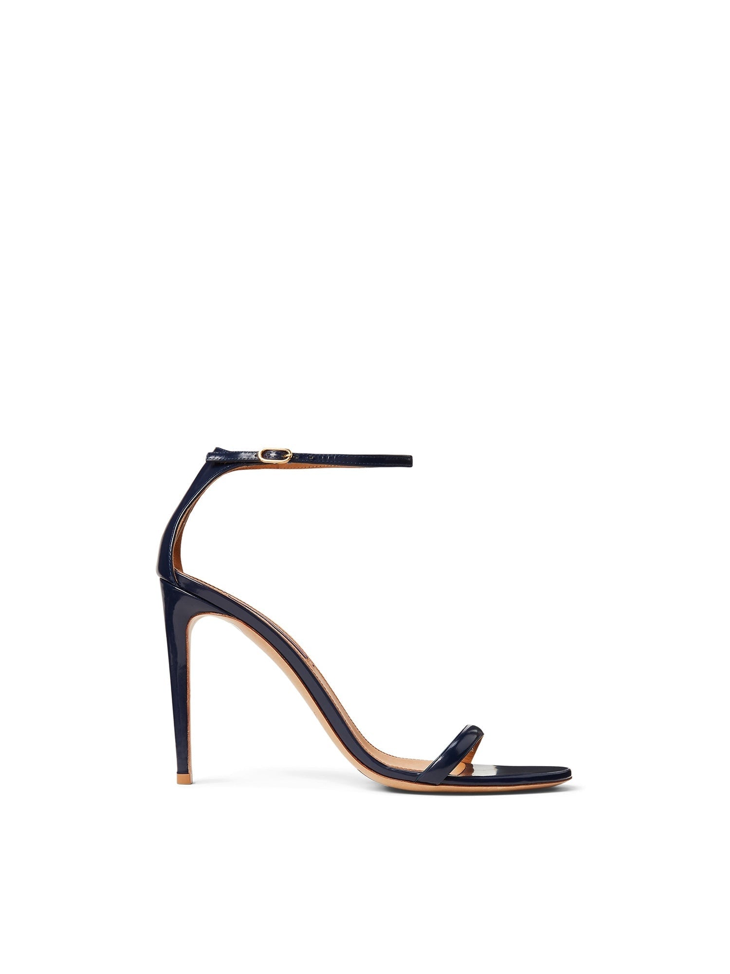 Krystina Spazzolato 100 sandals in leather - Navy Navy