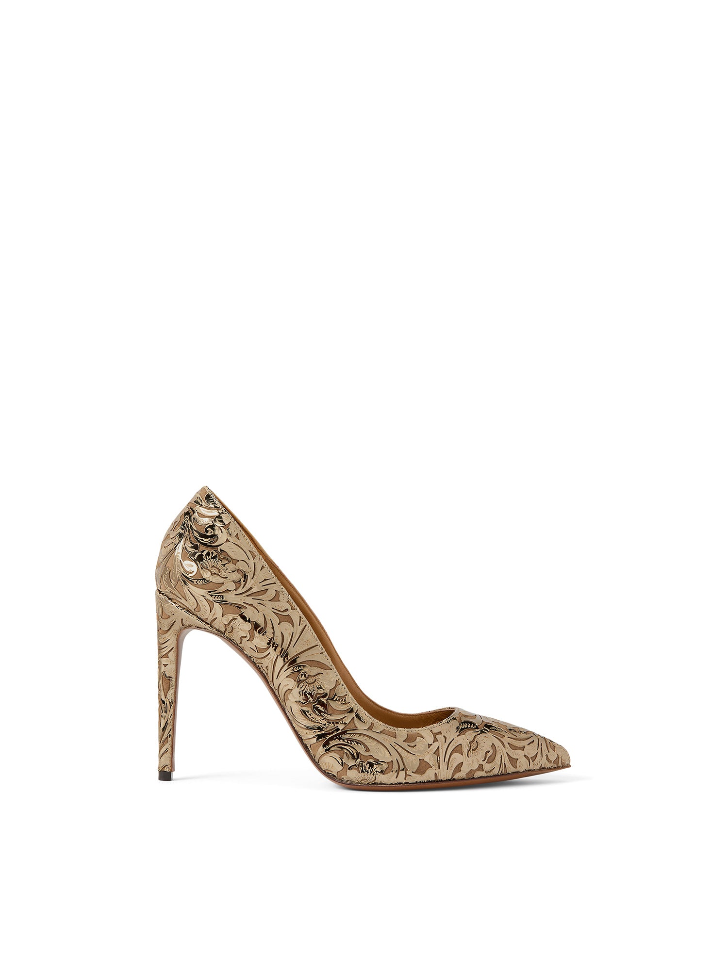 Escarpins Celia en chèvre repoussée - Bronze & Dark Truffle