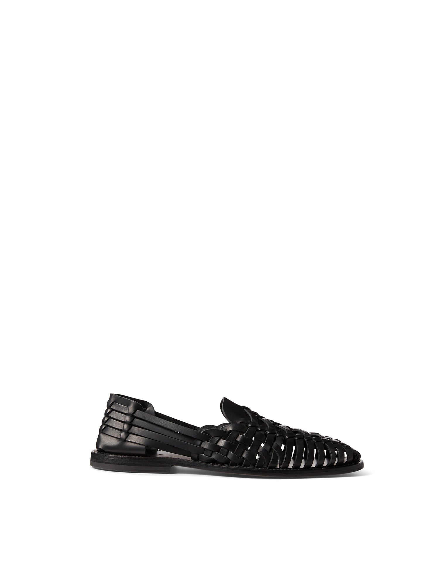 Sandales en cuir tressé à la main - Blk