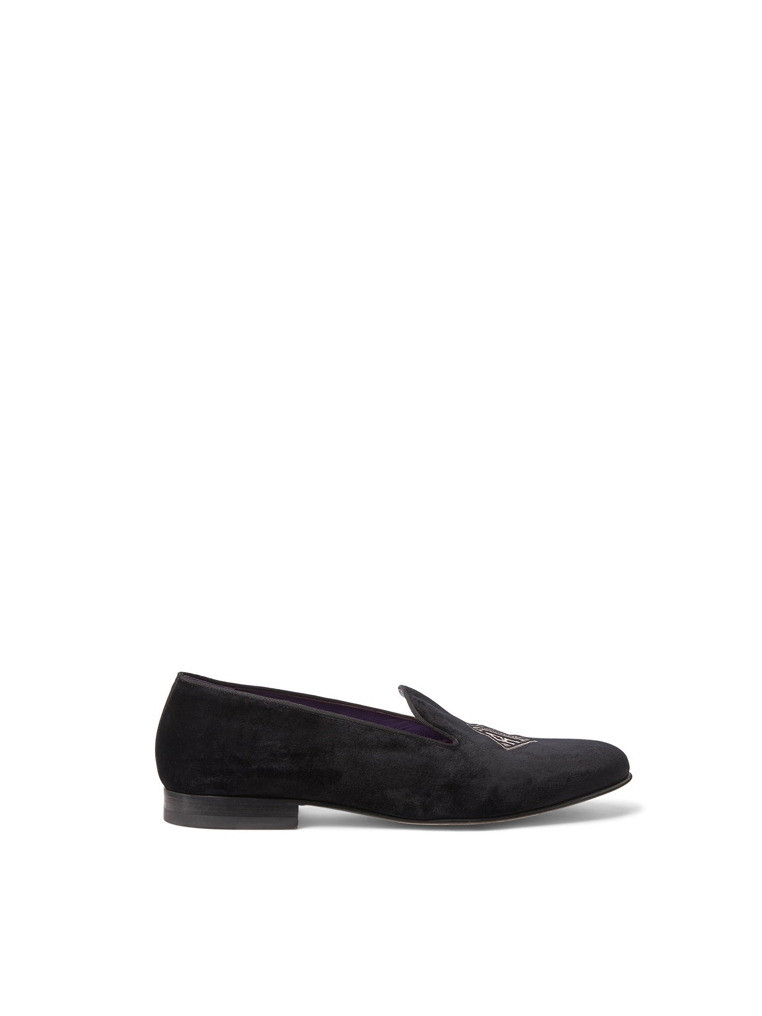 Alonzo bullion loafers in velvet - Polo Black