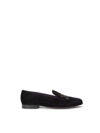 Chaussons Alonzo bullion en velours - Black & Gold