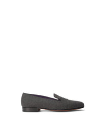 Chaussons Alonzo en flanelle de laine - Dark Grey