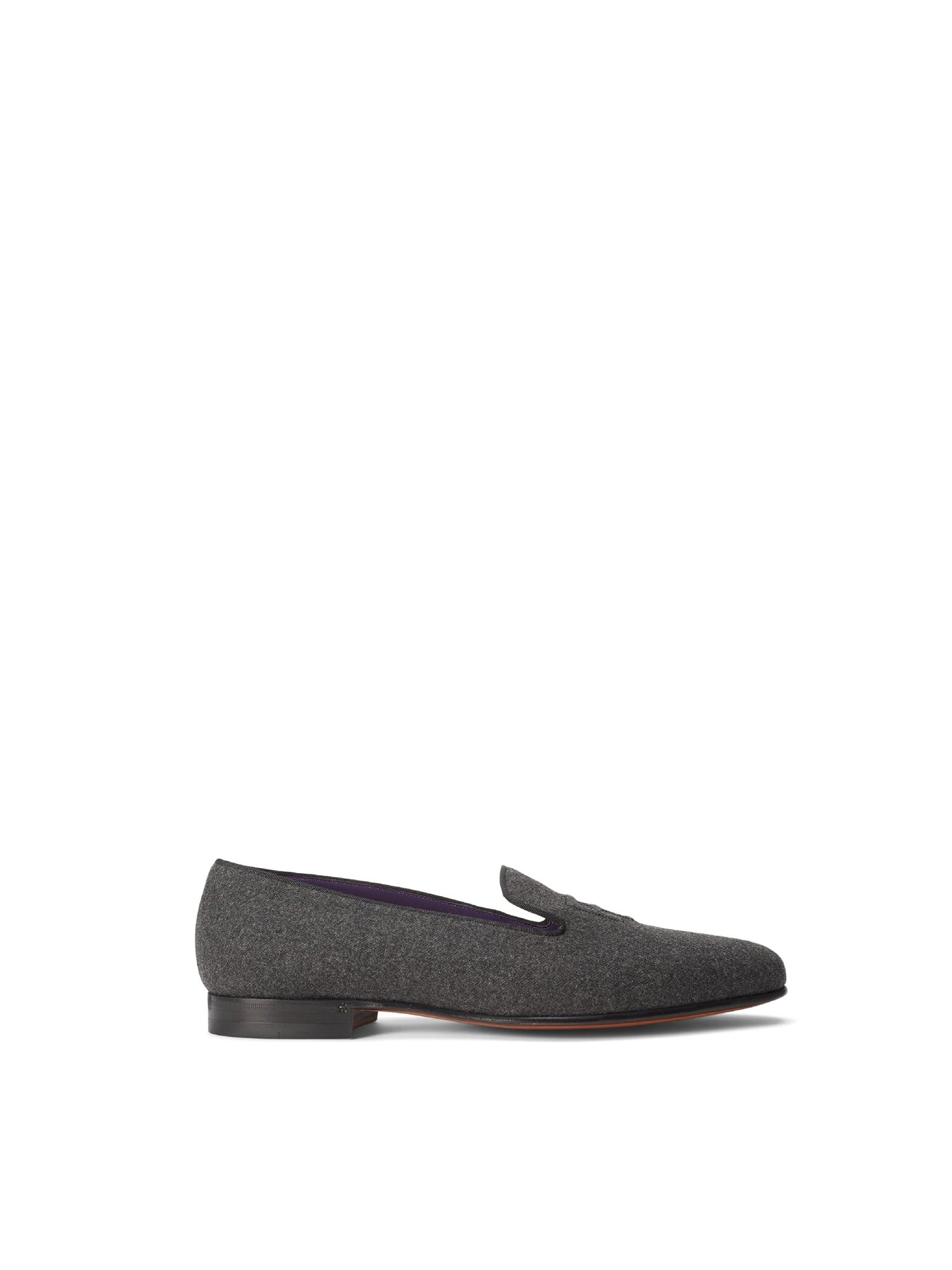 Chaussons Alonzo en flanelle de laine - Dark Grey