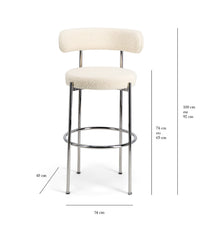 Chaise de bar Libera - Beige