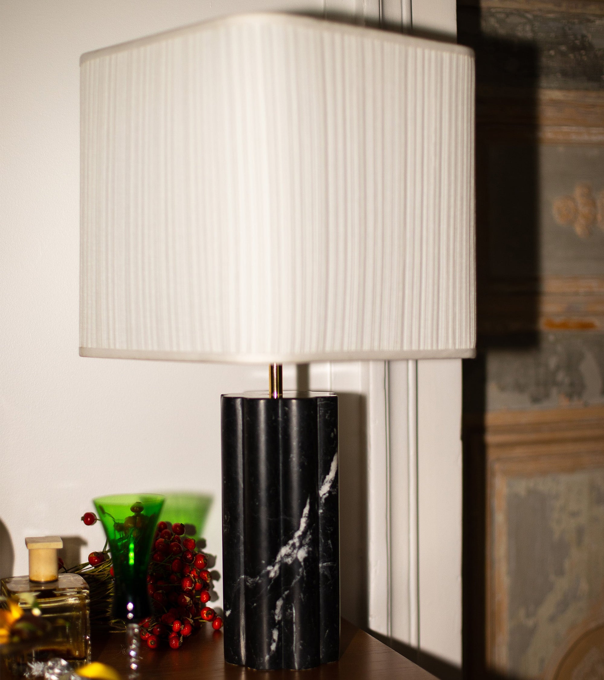 Lampe à poser Gioia en marbre - Noir