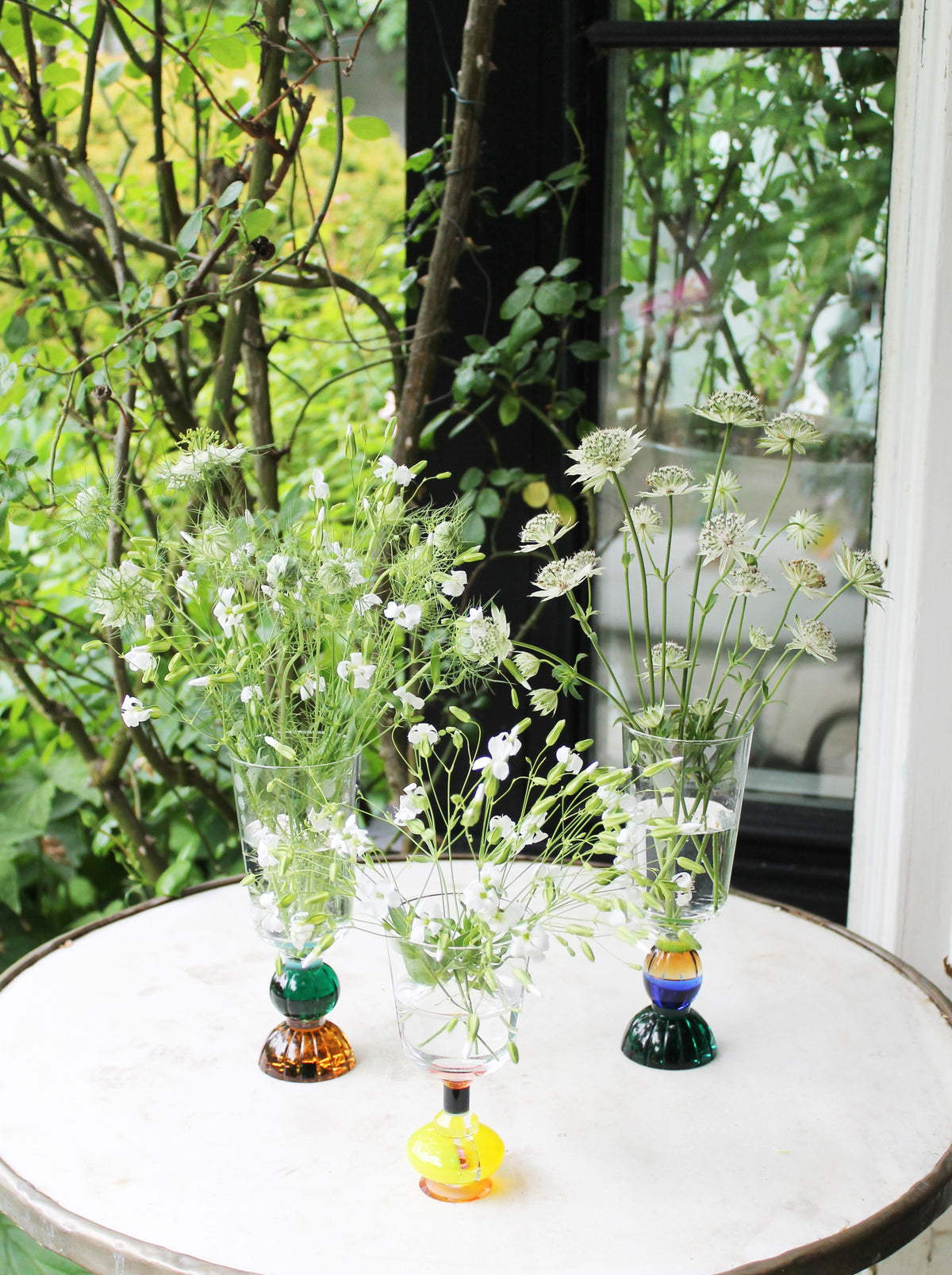 Set de 2 grands verres en cristal Windsor - Clear, Emerald, Brown & Mint