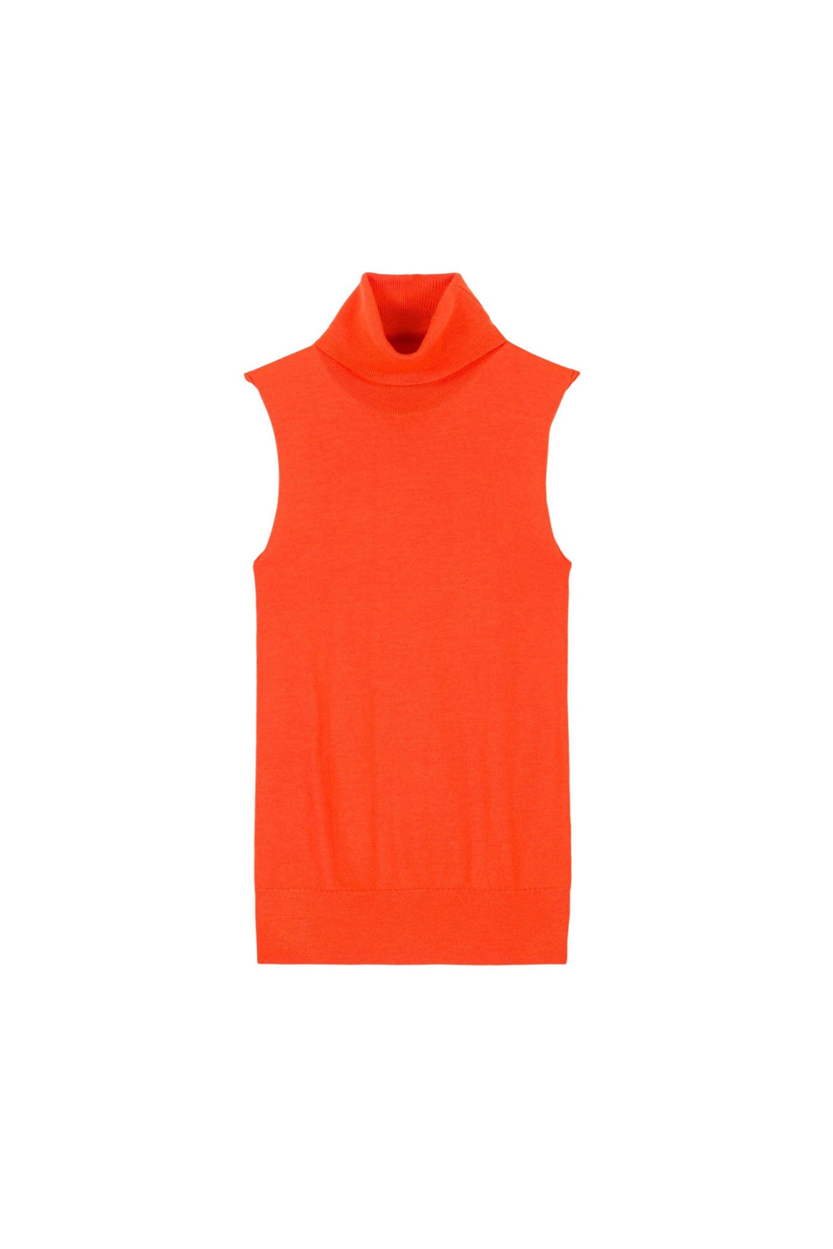 Pull Like sans manches en laine - Orange