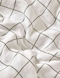 Drap housse en lin lavé - Blanc